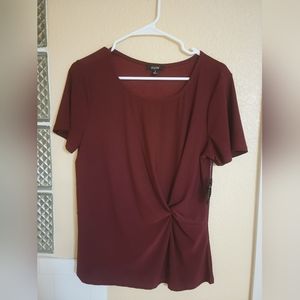 AUW Maroon short sleeve blouse